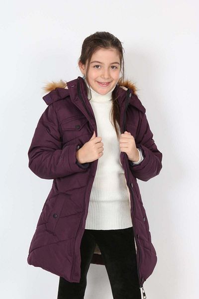 Asortix Girl's Winter Hooded Full Fiber Filling Welsoft Fabric Waterproof Coat