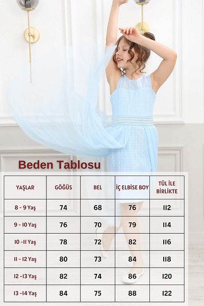 Asortix Girl's Evening Dress Graduation Gown Special Day Night Costume