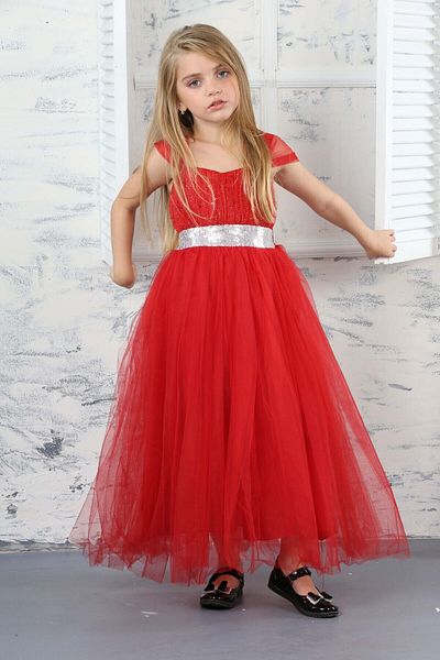Asortik Kids Girl's Silvery Evening Dress
