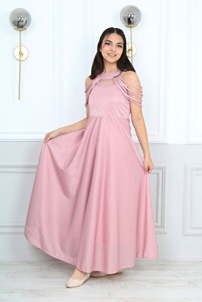 Asortix فستان سهرة طويل من قماش الساتان Monorail للأطفال، فستان سهرة مبطن، فس...