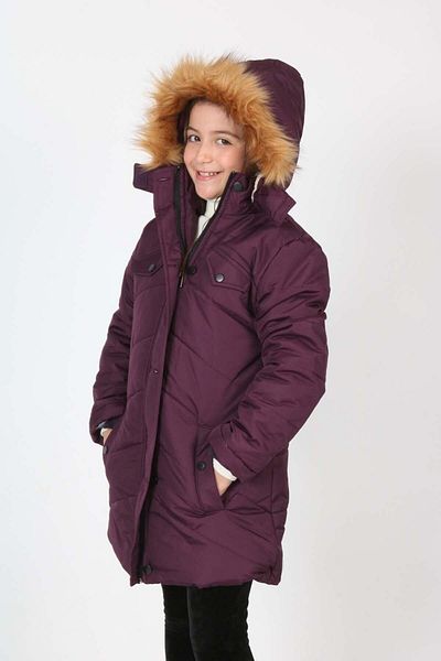 Asortix Girl's Winter Hooded Full Fiber Filling Welsoft Fabric Waterproof Coat