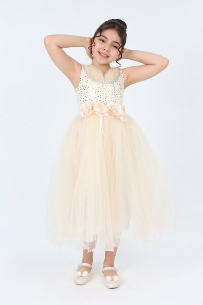 Asortix Rochie de seară elegantă pentru fete, din tul, cu paiete brodate, cu ...