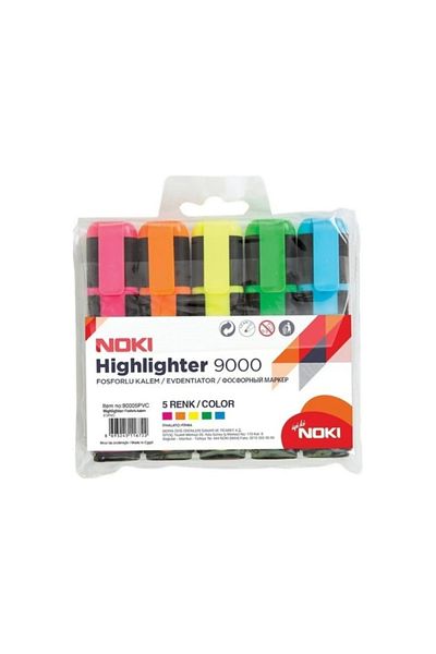Noki 5-Piece Highlighter Pastel Pen - PVC