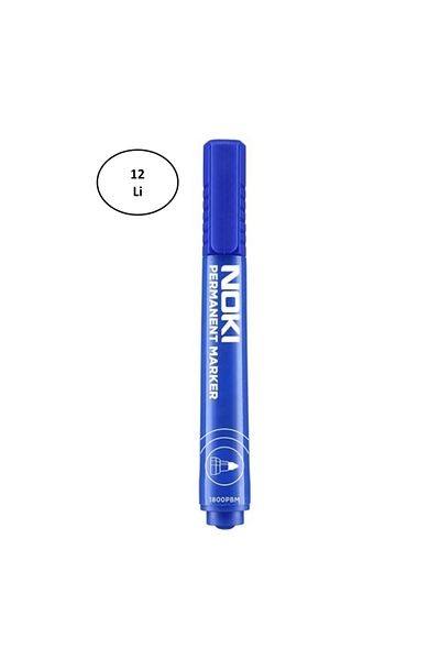 Noki 1800 Marker - Round Tip Blue 12-Piece Pen Set