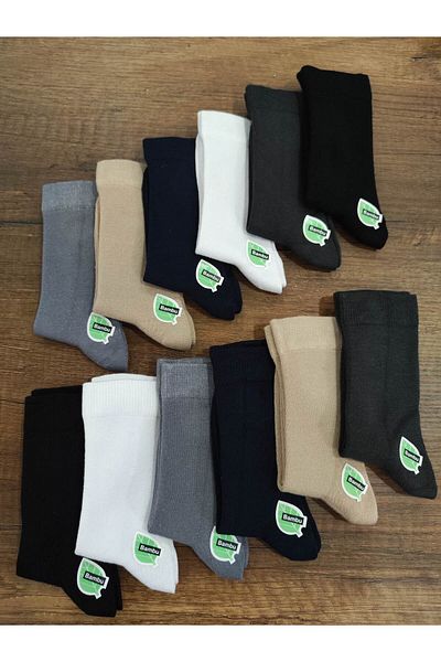 Leement socks 12 чифта безшевни детски чорапи до глезена от бамбук - дълги до глезена за училище