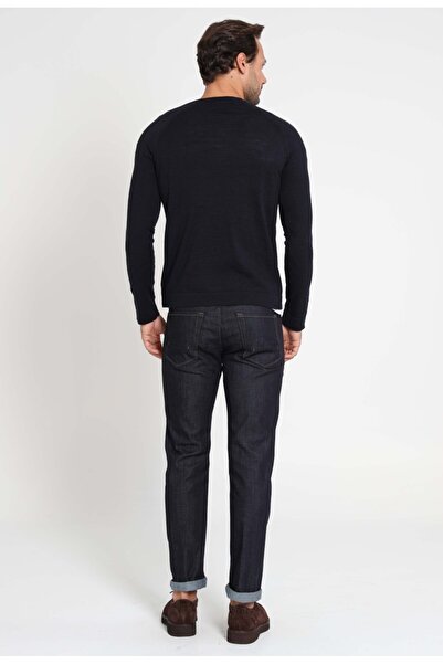 Lufian Men's Sweater Navy Blue - Tiano