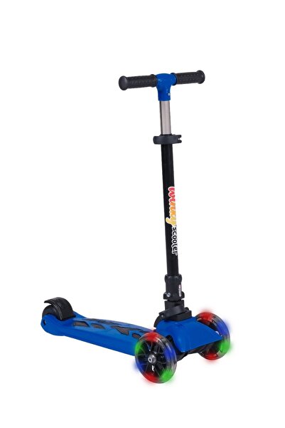WİNKY SCOOTER BLUE LIGHT WHEEL FOLDABLE 5+YEARS
