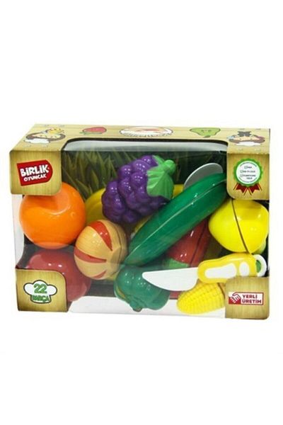 BİRLİK TOYS مجموعة قطع الخضار والفواكه المكونة من 22 قطعة من بيرليك توي