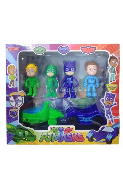 Genel Markalar Pj Masks Pijamaskeliler Oyuncak Karakterleri 6 Parça 4 Oyuncak 2 Araba
