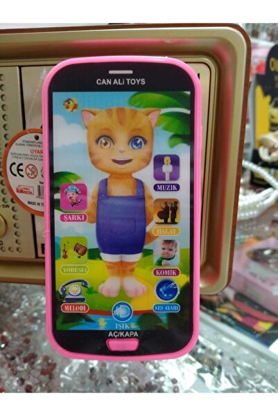 Can Ali Toys Pembe Renk Whirly Kedili Telefon Eğitici Oyuncak
