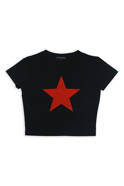 Touz Moda Dompuleri Fashion Spider-cat με στάμπα μαύρο Crop