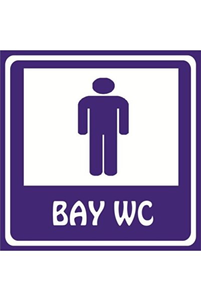 BAYSAN YANGIN Pvc Dekota Uyarı - Ikaz Levhası Bay Bayan Soyunma Odası 20x20 Cm