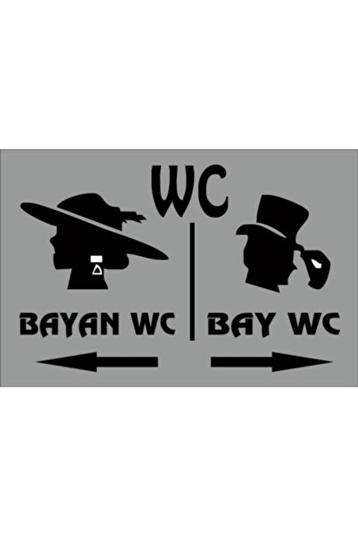 BAYSAN YANGIN Pvc Dekota Uyarı - Ikaz Levhası Bayan Wc Bay Wc Yönlendirme Yaz...