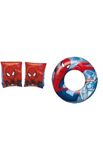 BESTWAY Spiderman Licensed Children's Sea Pool Arm and Bagel Set
