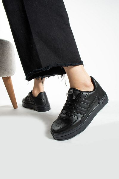 İnan Ayakkabı Insports Women's Black Casual Sneakers & Sports Shoes Orthopedic Insole (3 CM HEIGHT)