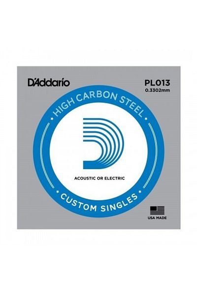 Daddario D'Addario Pl013 - Electro and Acoustic Single Wire Plain Steel 013