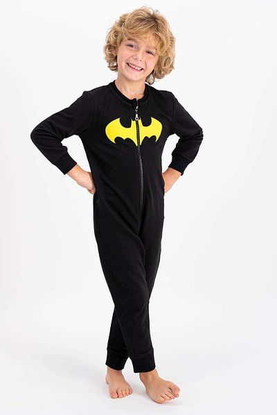 Batman Licensed Black Boy 100% Cotton Jumpsuit