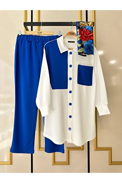 asyadabutik Комплект риза и панталон с един джоб