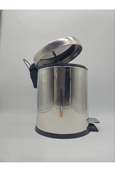 CSK Bright Chrome Pedal Trash Can, Stainless Steel, 5 Liters, Fashionable and Durable Design