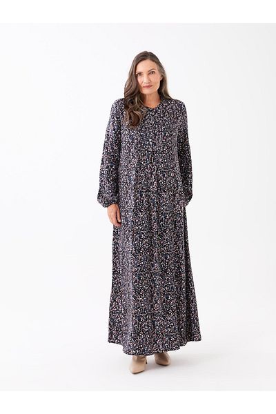 LC Waikiki LCW - Γυναικείο μακρυμάνικο φόρεμα με μεγεθυντικό γιακά