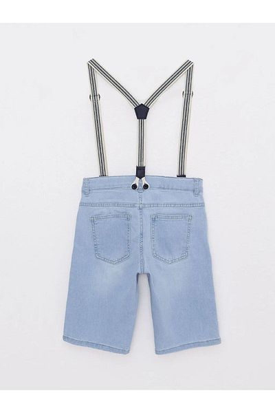 LC Waikiki Basic Cotton Boy's Jean Roller And Trouser Suspenders