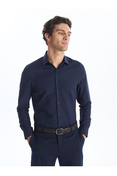 LC Waikiki Ανδρικό πουκάμισο - Slim Fit, Μακρυμάνικο, Dobby