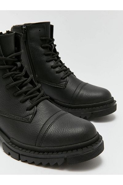 LC Waikiki LCW STEPS Boy's Boots with Laces and Zipper