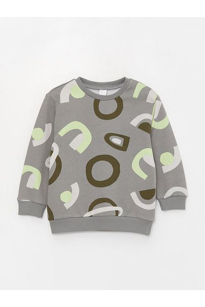 LC Waikiki Baby Boy - Crew Neck and Printed Long Sleeve Sweatshirt