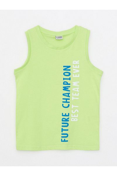 LC Waikiki Crew Neck Printed Cotton Boys Undershirt