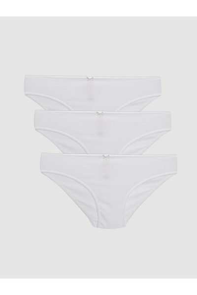 LC Waikiki Pachet de 3 chiloți bikini uni LCW DREAM