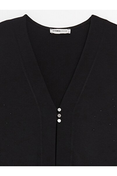 LC Waikiki V Yaka Düz Interlok Kadın Yelek