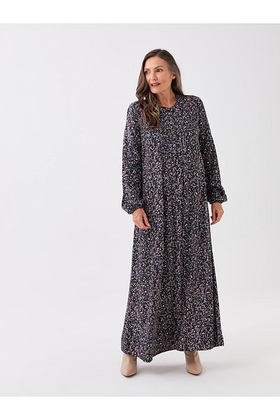 LC Waikiki LCW - Γυναικείο μακρυμάνικο φόρεμα με μεγεθυντικό γιακά