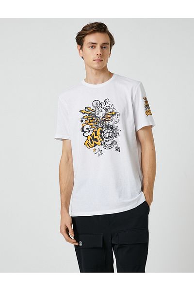 Koton Men's Clothing T-Shirt 3sam10038hk White