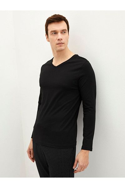 LC Waikiki V-Neck Long Sleeve Cotton Men's Undershirt