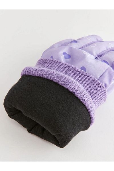 LC Waikiki LCW ACCESSORIES Heart Patterned Girl's Snow Gloves