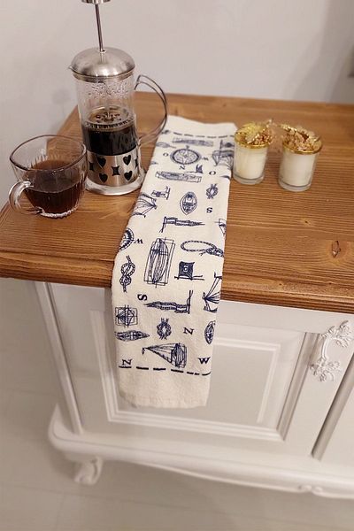 CNR Garden طقم مناشف مطبوعة قطنية مكون من 3 قطع من Meslina مقاس 30 × 50 سم، طقم مناشف مطبخ ناعمة منقوشة ممتصة للماء