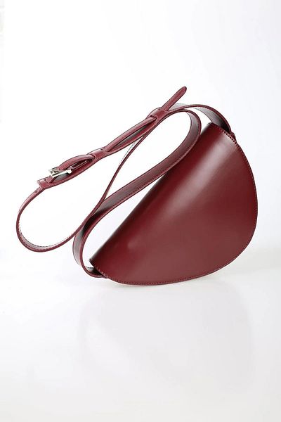 Cosy Bag Roșu Cireș Geantă de umăr elegantă asimetrică Roșu Claret Cadou de Ziua Îndrăgostiților