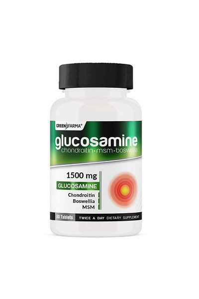 GreenFarma Farma Green Glucosamine Chondroitin MSM Boswellia - 60 Tablets