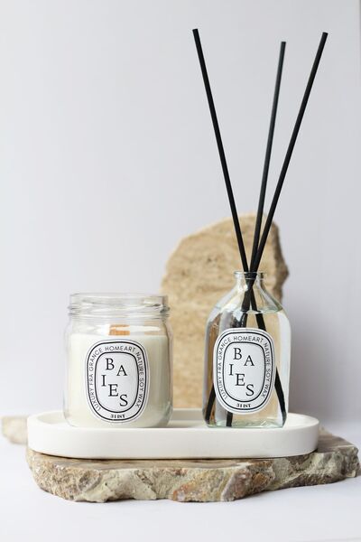 a&p ( Tabak Hariçtir) Baies Kokulu Ahsap Fitilli Mum Ve Oda Kokusu Seti (ALTLIK HARİÇTİR)
