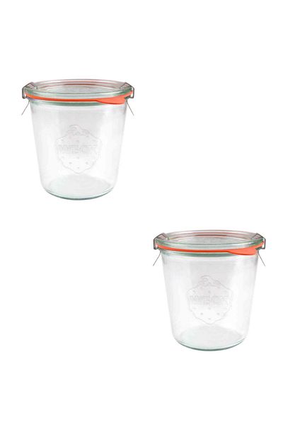 Weck Jar Glass Storage Container 580 Ml Cup Type (Pack of 2)