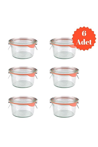 Weck 165 Ml Kısa Cam Kavanoz Seti (6 Adet)