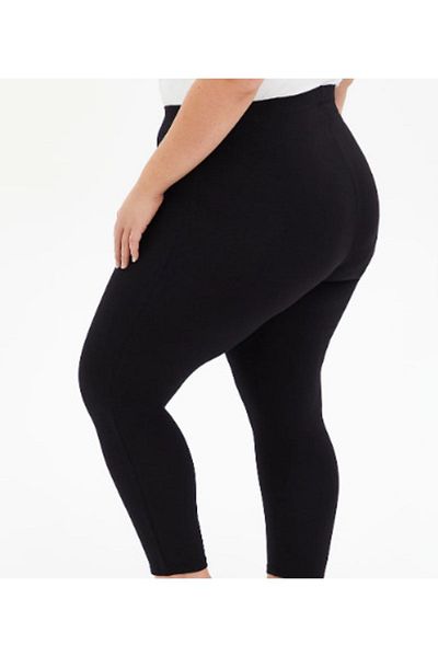 Yabgu Women's Plus Size High Waist Daily Tights Black