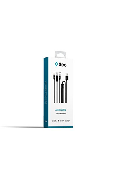 Ttec Alumicable Trio Şarj Kablosu 1m Usb-c Lightning Micro Us