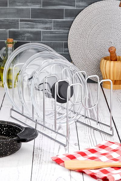 vipgross Metal Pan and Pot Lid Organizer