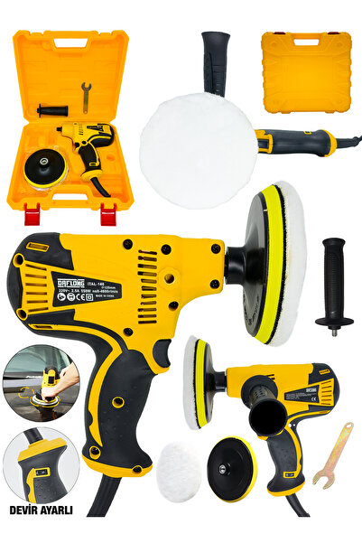 DAFLONG Tam Profesyonel 6 Kademe Devir Ayarlı 125 Mm Zımpara Araba Pasta Cila...