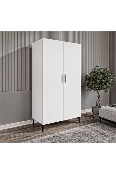 Genel Markalar Şipal 2 Kapaklı 6 Bölmeli Ayaklı Elbise Dolabı