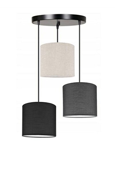 AKDENİZ AYDINLATMA ELEKTRİK MALZEMELERİ 3lü Silindir Abajur Sarkıt Avize