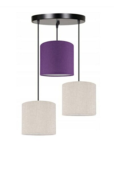 AKDENİZ AYDINLATMA ELEKTRİK MALZEMELERİ 3lü Silindir Abajur Sarkıt Avize