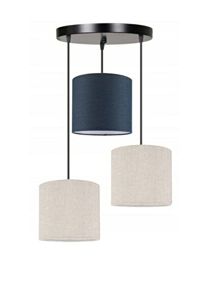 AKDENİZ AYDINLATMA ELEKTRİK MALZEMELERİ 3lü Silindir Abajur Sarkıt Avize