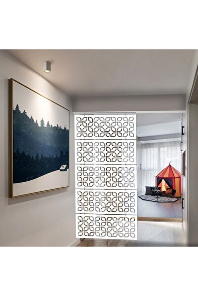 Liar Dekor Liar Askılı Seperatör (Paravan) - LAS-27 - (85 cm x 210 cm) - (Beyaz)